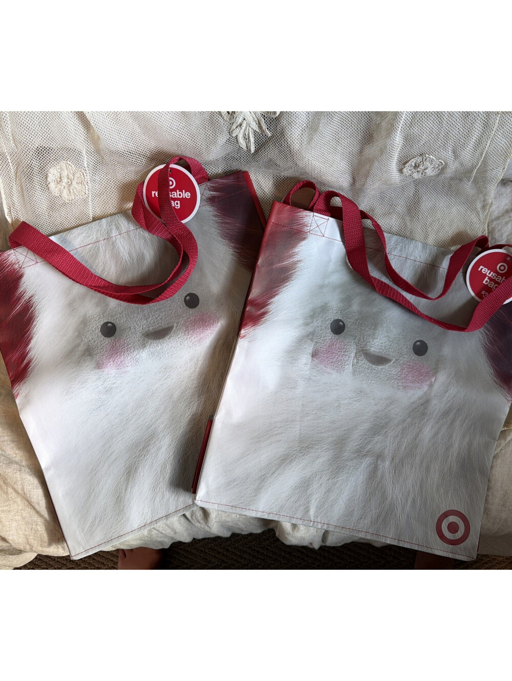 2 Pack *NEW* Target Exclusive Limited Edition Large Holiday Yeti Bumble Tote Bag